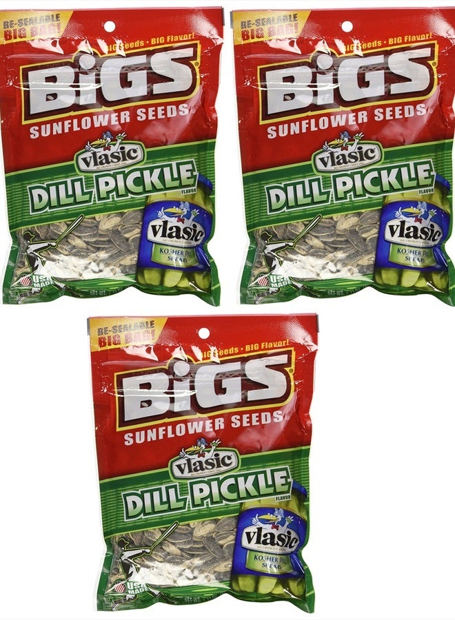 BIGS Vlasic Dill Pickle Sunflower Seeds, 5.35-ounce Bags (Pack of 3) - Image 1