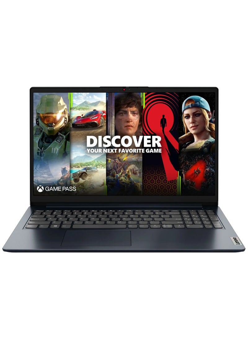 Lenovo Ideapad 1 Laptop With 15.6-Inch FHD Touch Screen Display, Ryzen 5 7520U Processor/8GB RAM/256GB SSD/AMD Radeon Graphics/Windows 11 Home English Abyss Blue - Image 1