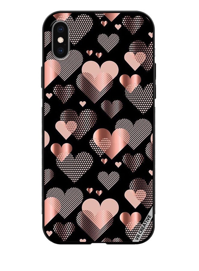 VR CREATIVE Protective Case Cover For Apple iPhone X/XS Flying Hearts Design Multicolour - Image 1