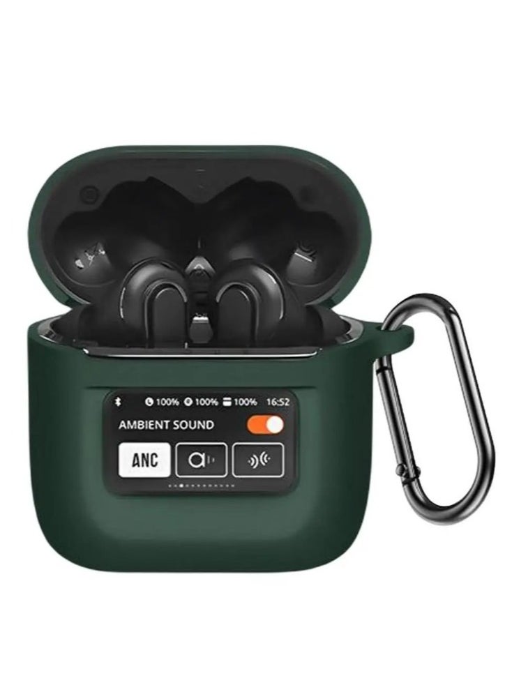 Generic - Compatible with JBL Tour Pro 2 Case Cover, Soft Silicone Shockproof Protective Skin Case for JBL Tour Pro 2 Wireless Earbuds 2023 with Keychain, LCD Touch Screen Visible (Green) - Image 1