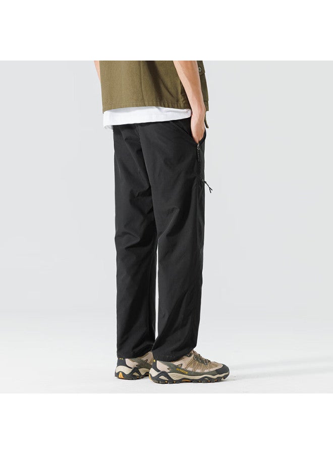 Clor Outdoor Functional Cargo Pants For Men, Spring And Summer Casual Trousers, Loose-fitting Straight-leg Hiking Pants, Lfc02 Black M - Image 2