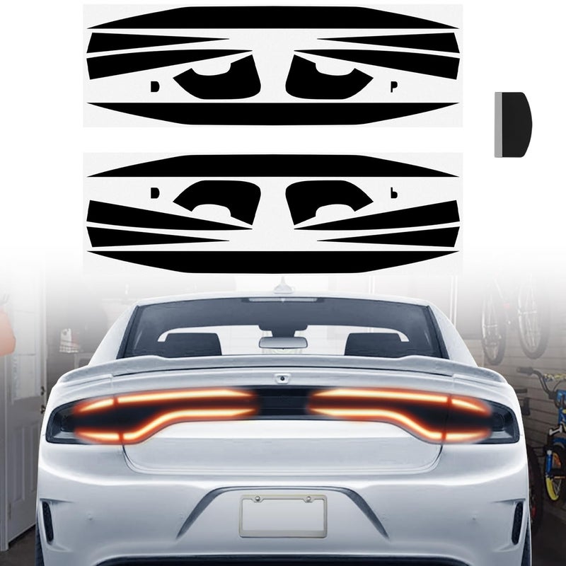 Tail Light Race Track Bat Vinyl Overlay Decal Cover Exterior Accessories for Dodge Charger 2015 2016 2017 2018 2019 2020 2021 2022 2023 2024