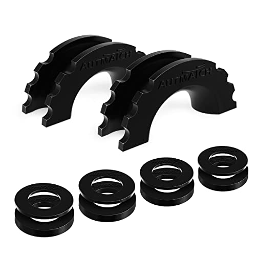 AUTMATCH D Ring Shackle Isolators Washers Kit - 2 Rubber Shackle Isolators with 8 Washers, Fits 3/4 Shackles Protect and Prevents Rattling - Shackle Cover Black - Image 1