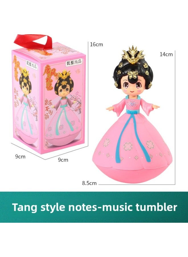 Cartoon Datang Music Tumbler Creative Ornaments Poet Doll Souvenir Doll Stall Supply Manufacturers Direct Supply-Color:103 Little Sister Music Tumbler-winter-Height:16*9*9 - Image 1