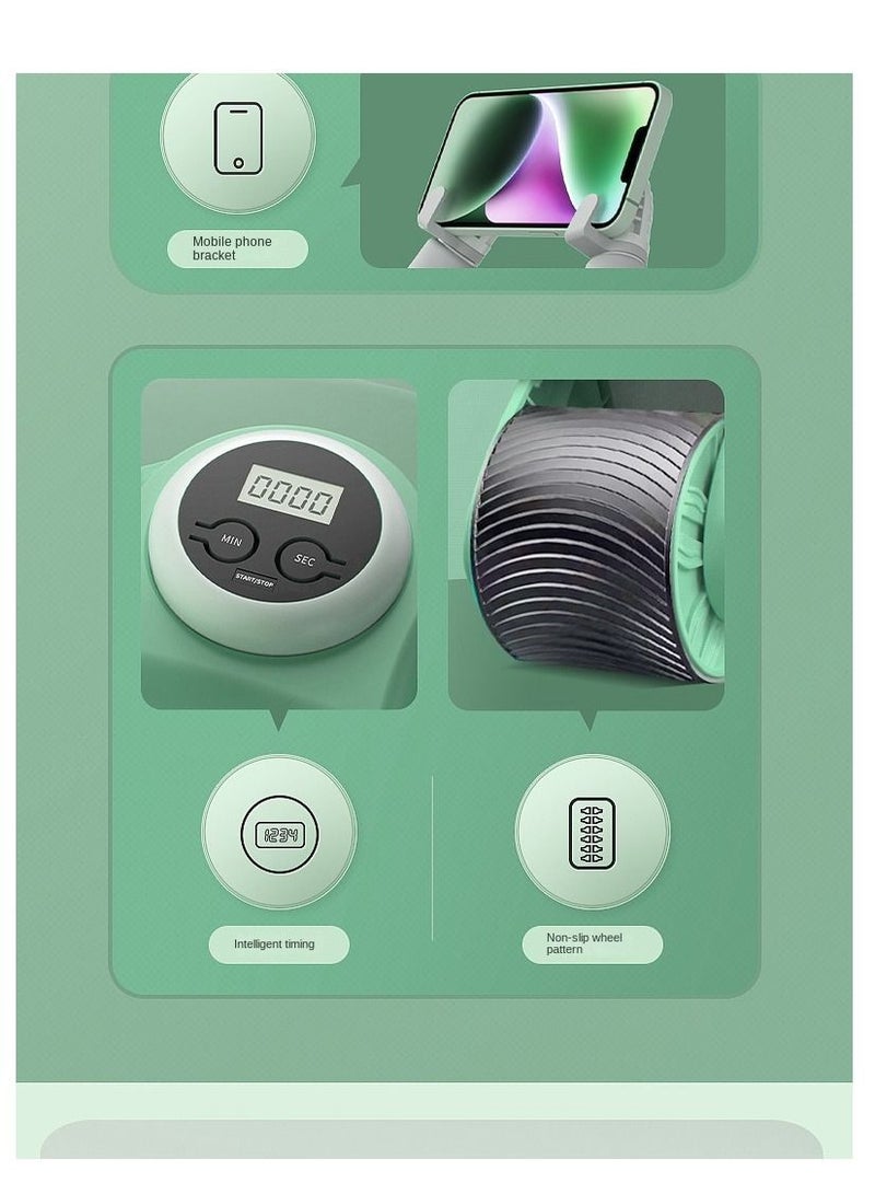 Y&D 2 and 1 Smart Ab Wheel Built-in Chip Accurate Recording  Automatic Rebound Abs Workout Equipment Good Stability Free Thickened Pads Not Hurting the Knees - Image 3