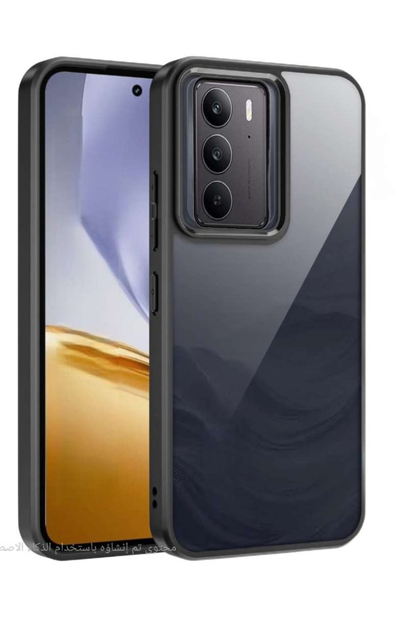 Case Cover Shockproof Hard PC Back Soft TPU Frame Anti-yellowing Slim Protective Cover Compatible with Realme C75 / Realme C75X (Clear)