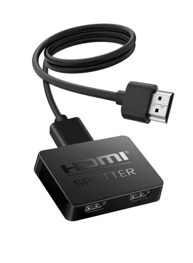 NEWCARE HDMI Splitter 1 in 2 Out, 2 Way HDMI Splitter 4K Duplicate Source's Screen to 2 Monitors Not Support Independent Screen, 2 Port HDMI Splitter for 3D,1080P, UHD TV Blu-ray Player, Fire Stick - Image 1