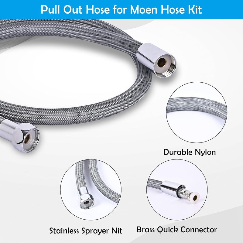 Prem's موصل خرطوم ثقيل لتحمل الضغط العالي/دش يدوي، أنبوب صنبور صحي، غسالة، خرطوم مرن، سلك فولاذي مقاوم للصدأ، أنبوب اتصال DIY - Image 5