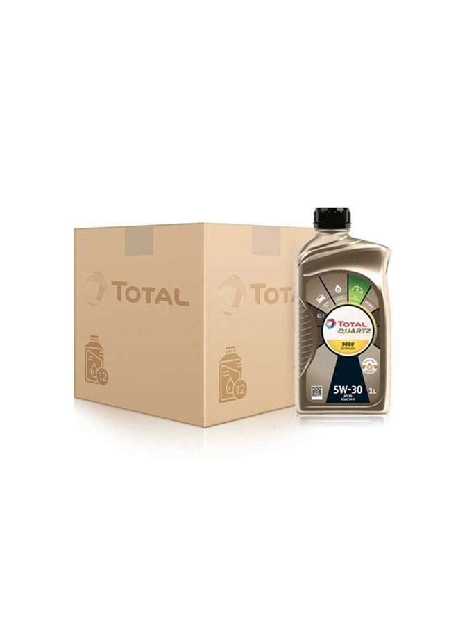 Total Quartz 9000 5w30 engine oil, carton of 12 pieces