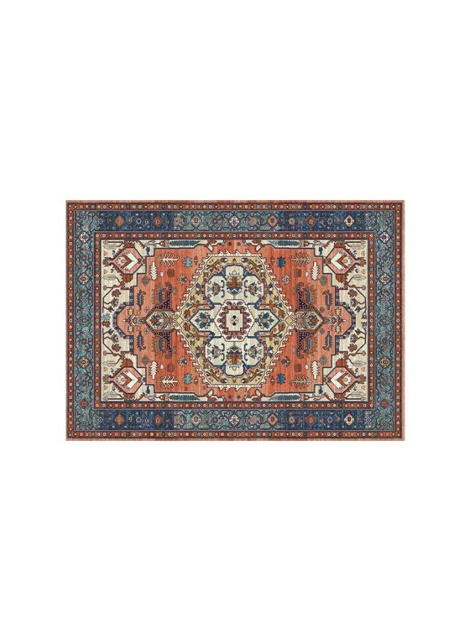 آنا سجادة فنية بوهو مقاس 80x160 سم مزودة بخاصية مقاومة الانزلاق، قابلة للغسل، مناسبة للصالون وغرف النوم والمكاتب الداخلية. - Image 1