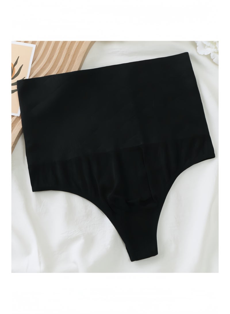 ريوكل بنطلون قصير للنساء بنطلون بطن عالي الخصر للنساء بنطلون بطن عالي الخصر للنساء بنطلون للتحكم في البطن لتخسيس الفخذين بتقنية رفع يوجا رياضي للرقص الهذيان أسود - Image 3