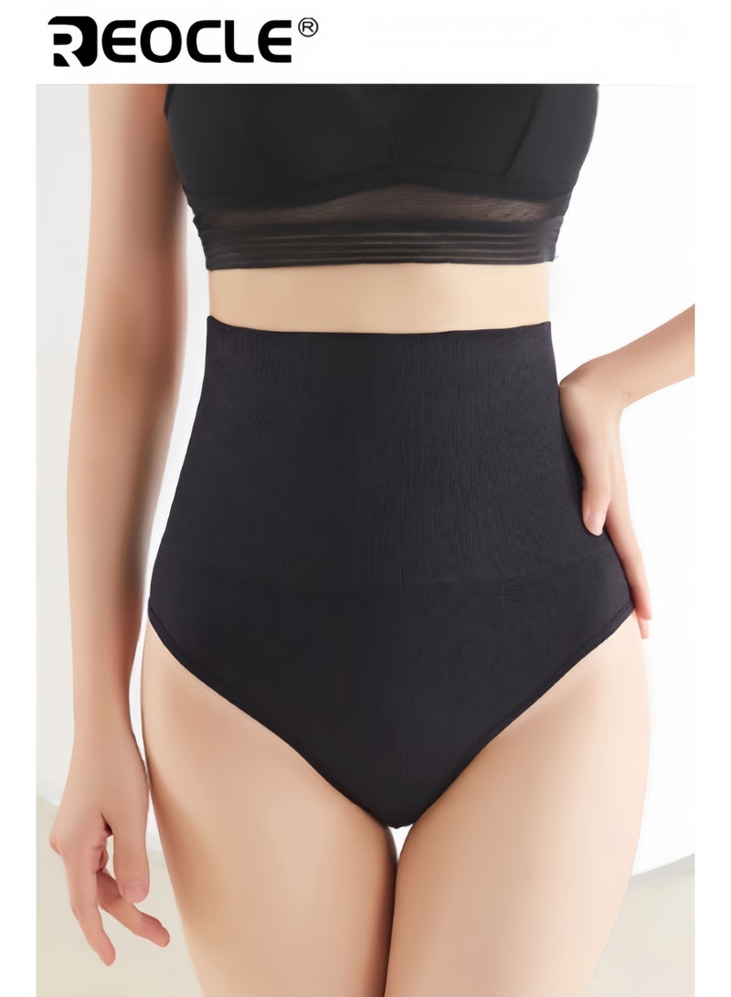 ريوكل بنطلون قصير للنساء بنطلون بطن عالي الخصر للنساء بنطلون بطن عالي الخصر للنساء بنطلون للتحكم في البطن لتخسيس الفخذين بتقنية رفع يوجا رياضي للرقص الهذيان أسود - Image 1
