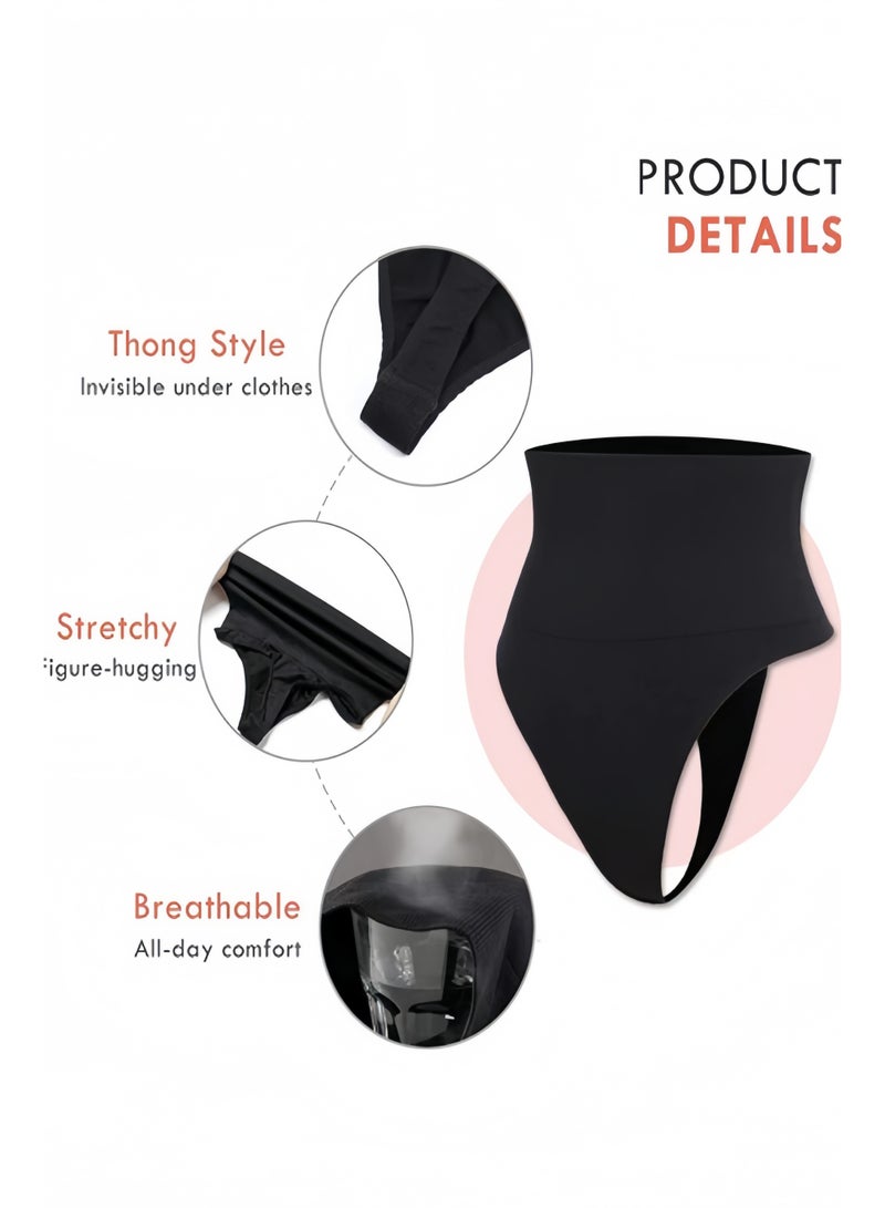 ريوكل بنطلون قصير للنساء بنطلون بطن عالي الخصر للنساء بنطلون بطن عالي الخصر للنساء بنطلون للتحكم في البطن لتخسيس الفخذين بتقنية رفع يوجا رياضي للرقص الهذيان أسود - Image 4