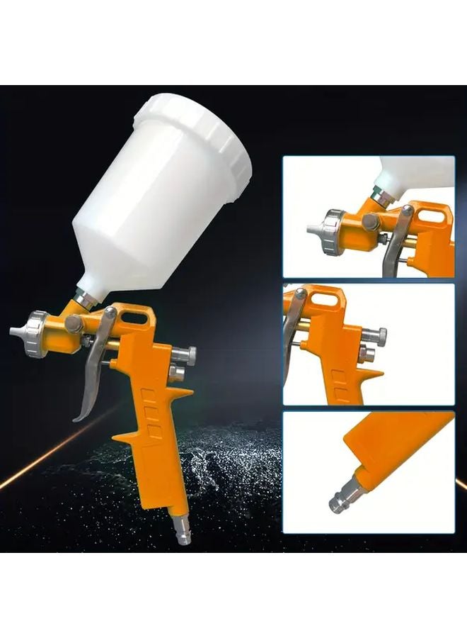 1 5mm Yellow Pneumatic Spray Gun Airbrush Sprayer 600CC Metal Paint Heavy Duty Automotive Tool - Image 4