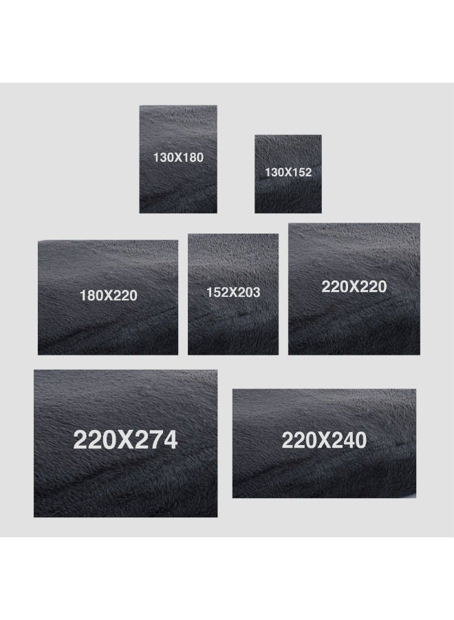 منترا بطانية خفيفة الوزن للسرير والأريكة 250 جرام لكل متر مربع مصنوعة من الألياف الدقيقة الممتازة فائقة النعومة باللون الأسود 152 × 203 سم. - Image 3