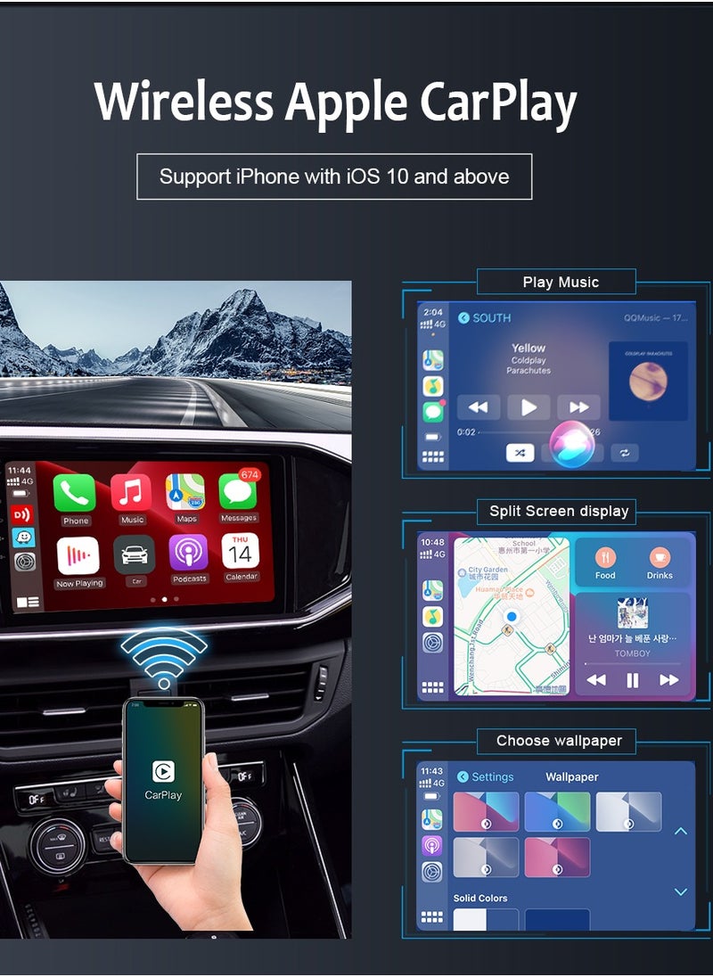 Carlinkit - CCPA Wireless CarPlay Dongle Wireless Android Auto adapter Mirror For Modify Android 4.4 Version or above Screen Car Ariplay Mirroring Dongle Youtube Netflix video GPS Map Siri Google WiFi - Image 1