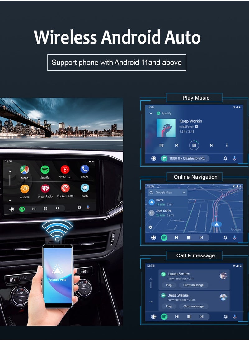 Carlinkit - CCPA Wireless CarPlay Dongle Wireless Android Auto adapter Mirror For Modify Android 4.4 Version or above Screen Car Ariplay Mirroring Dongle Youtube Netflix video GPS Map Siri Google WiFi - Image 1
