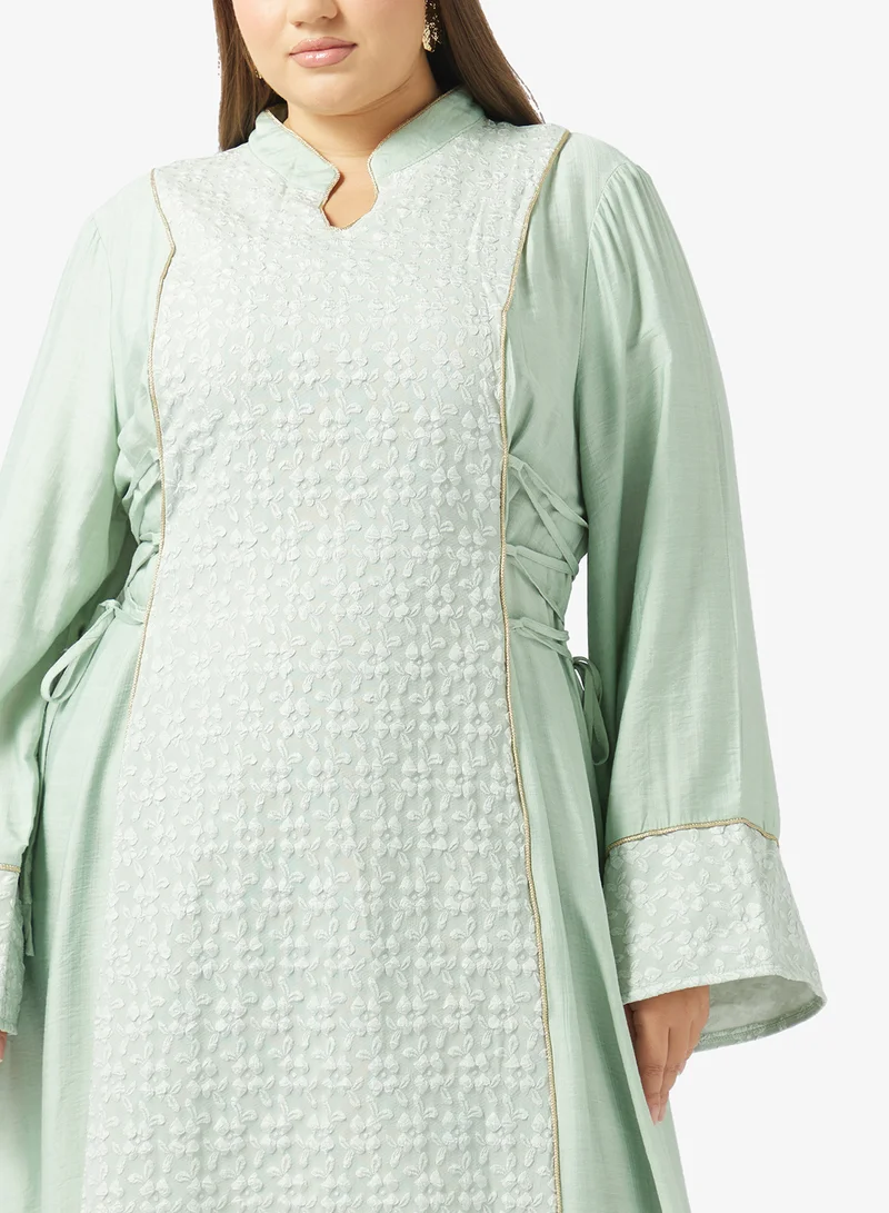 Khizana Plus Size Printe Jalabiya
