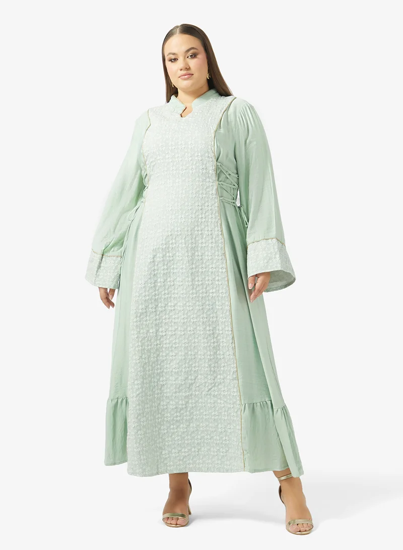 خزانة Plus Size Printe Jalabiya