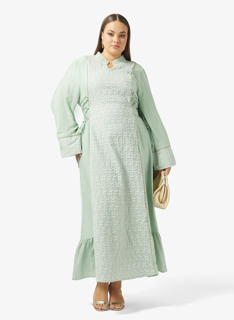 Khizana Plus Size Printe Jalabiya