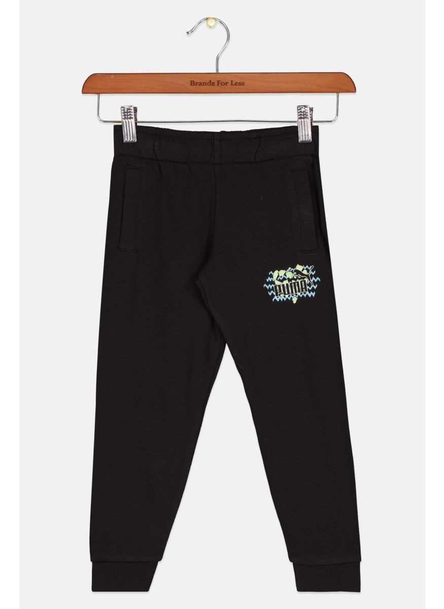 PUMA Toddlers Boy Sportswear Brand Logo Outdoor Pant, Black  - Image 1