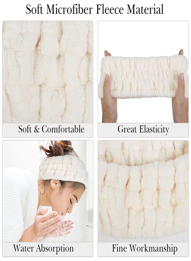 هواتشي طقم هواتشي مكون من 3 قطع من عصابات الرأس المصنوعة من الألياف الدقيقة لغسل الوجه، وعصابات رأس للعناية بالبشرة والمكياج، مناسبة للنساء والفتيات، لغسل الوجه، وربطات الشعر، وعصابات الرأس للاستحمام، وإكسسوارات الشعر. - Image 2