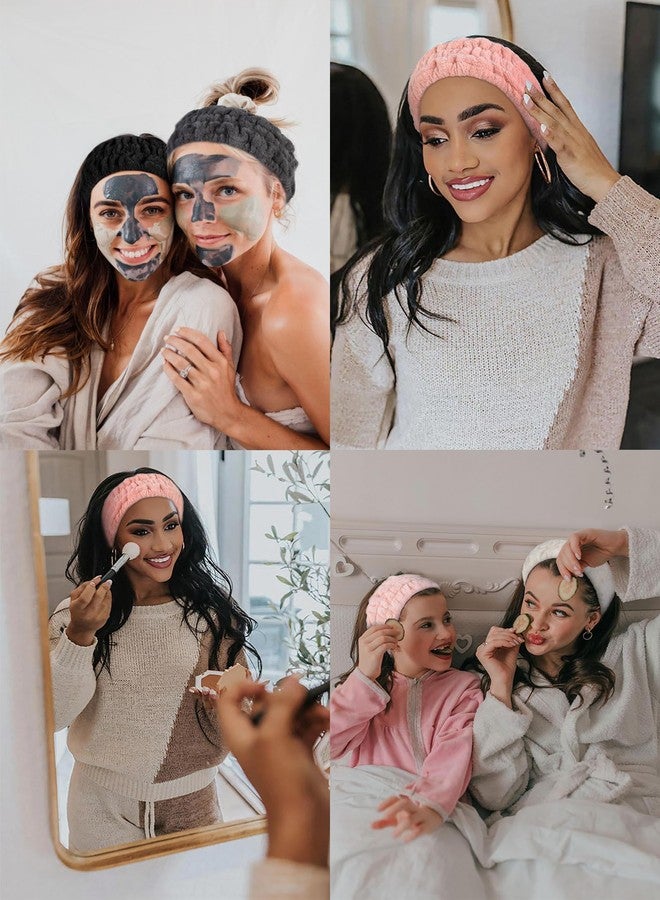 هواتشي طقم هواتشي مكون من 3 قطع من عصابات الرأس المصنوعة من الألياف الدقيقة لغسل الوجه، وعصابات رأس للعناية بالبشرة والمكياج، مناسبة للنساء والفتيات، لغسل الوجه، وربطات الشعر، وعصابات الرأس للاستحمام، وإكسسوارات الشعر. - Image 5