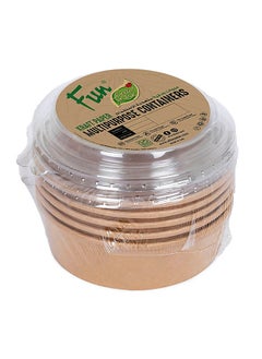 Fun Kraft Paper Multipurpose Containers With Clear Lids 