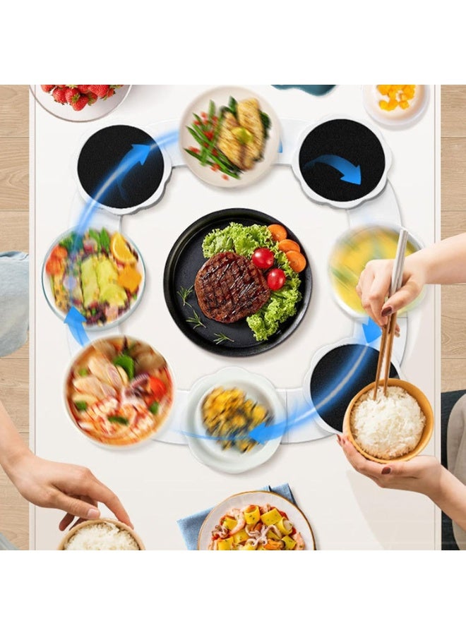 Compact Rotating Dining Table Tray, 85.5 x 85.5 cm, for Dinner & Kitchen Use - Image 3