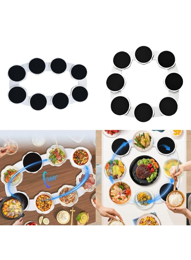 Compact Rotating Dining Table Tray, 85.5 x 85.5 cm, for Dinner & Kitchen Use - Image 4