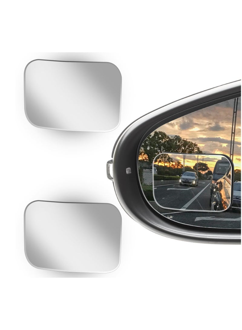 2Pcs Cars Square Shaped Blind Spot Mirrors Car Side Mirror Blindspot Adjustabe Angle Removable Wide Angle Convex RearView Mirror for Enhanced Safety Universal Fit Stick, Car Accessories for Cars Suvs - Image 1