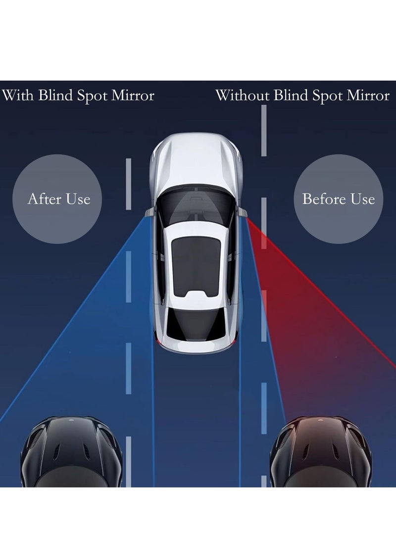 2Pcs Cars Square Shaped Blind Spot Mirrors Car Side Mirror Blindspot Adjustabe Angle Removable Wide Angle Convex RearView Mirror for Enhanced Safety Universal Fit Stick, Car Accessories for Cars Suvs - Image 5