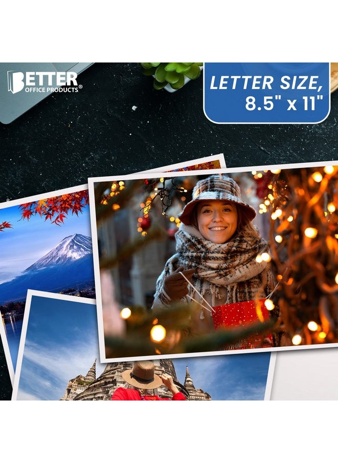 Better Office Products Glossy Photo Paper, 8.5 X 11 Inch, 100 Sheets, 200 Gsm, Letter Size, 100-Count Pack  - Image 2