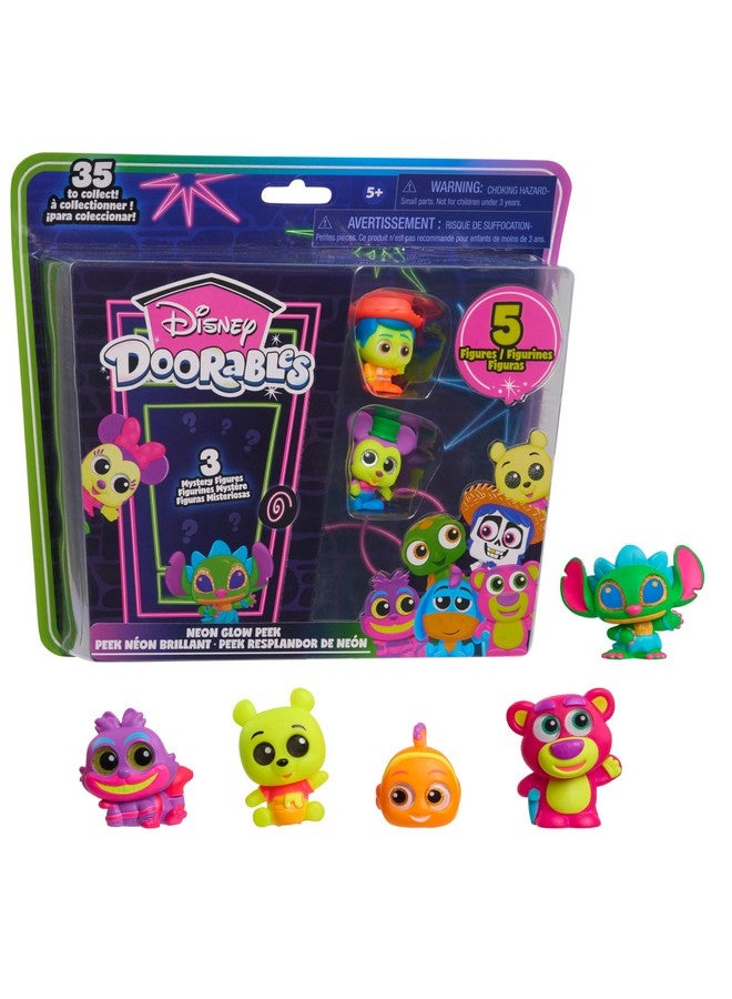 Just Play Disney Doorables Neon Glow Peek, Kids Toys for Ages 5 Up - Image 1