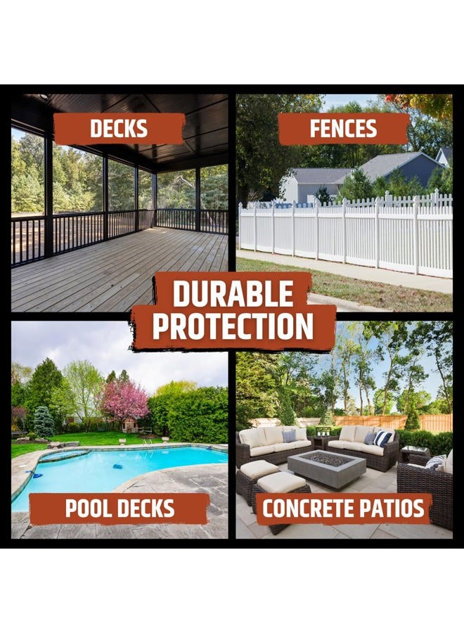 Liquid Rubber Cool Foot Deck and Dock Coating - Solar Protection Deck Paint, Non-Toxic Multi-Surface Decking Sealant, Easy to Apply, Misty Gray, 1 Gallon - Image 4