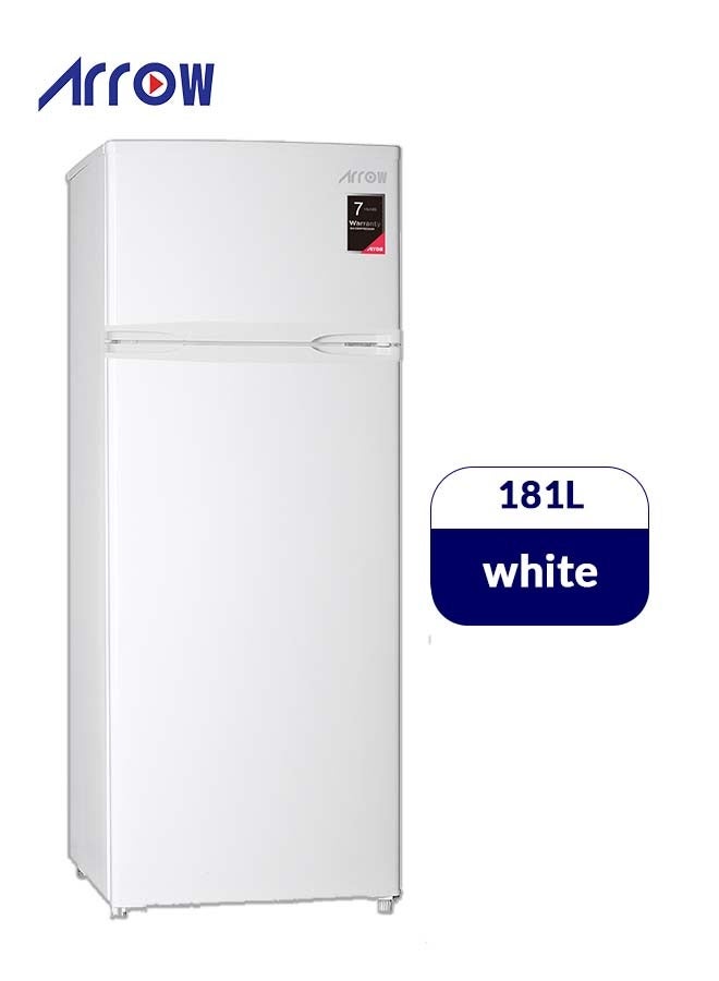Arrow 181L Top Freezer Refrigerator with 135L Fridge & 46L Freezer, Mechanical Temperature Control, Automatic Fridge Defrost, Manual Freezer Defrost, Metal Door Panel, Integrated Wheels, Low Noise (40 dB), and Food Care Drawer for Fresh Storage | Model No: RO2-280L - Image 5