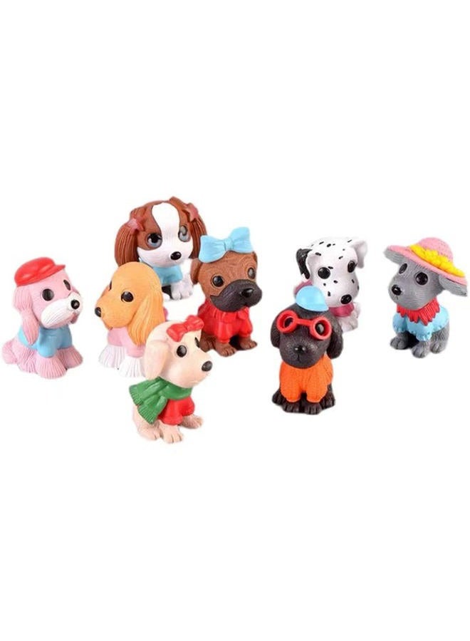 Morofme 8pcs Dog Cake Topper, Puppy Cake Topper Cupcake Topper, Mini Dog Puppy Figurines Toy, Dog Cake Decorations for Kids Birthday Baby Shower Dog Animal Theme Party Supplies - Image 4