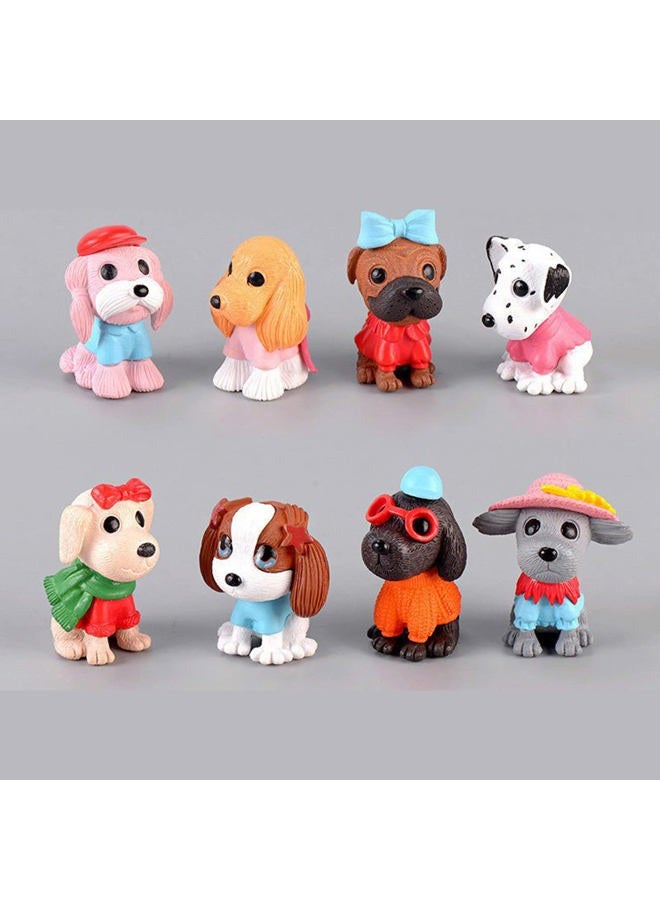 Morofme 8pcs Dog Cake Topper, Puppy Cake Topper Cupcake Topper, Mini Dog Puppy Figurines Toy, Dog Cake Decorations for Kids Birthday Baby Shower Dog Animal Theme Party Supplies - Image 1