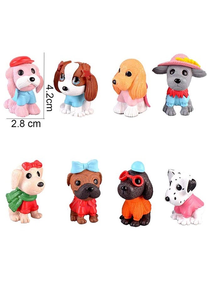 Morofme 8pcs Dog Cake Topper, Puppy Cake Topper Cupcake Topper, Mini Dog Puppy Figurines Toy, Dog Cake Decorations for Kids Birthday Baby Shower Dog Animal Theme Party Supplies - Image 2