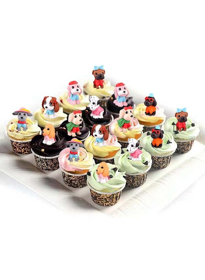 Morofme 8pcs Dog Cake Topper, Puppy Cake Topper Cupcake Topper, Mini Dog Puppy Figurines Toy, Dog Cake Decorations for Kids Birthday Baby Shower Dog Animal Theme Party Supplies - Image 3