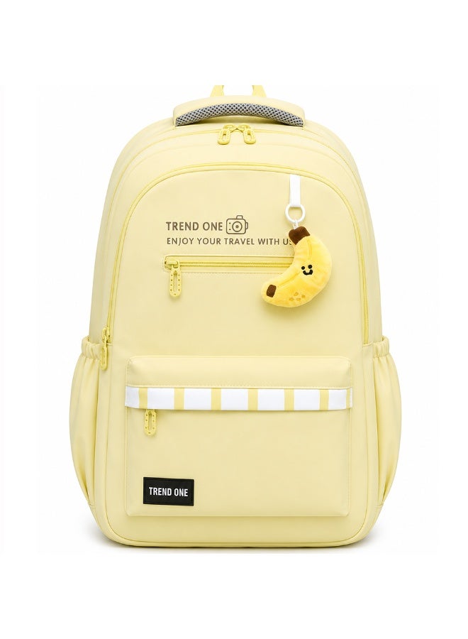 18 Inch School Backpack for Boys & Girls, Large Student Backpack with Multiple Compartments, Front Zipper Pocket, Side Bottle Pockets, Comfortable Carry Handle, 48*32*20 CM