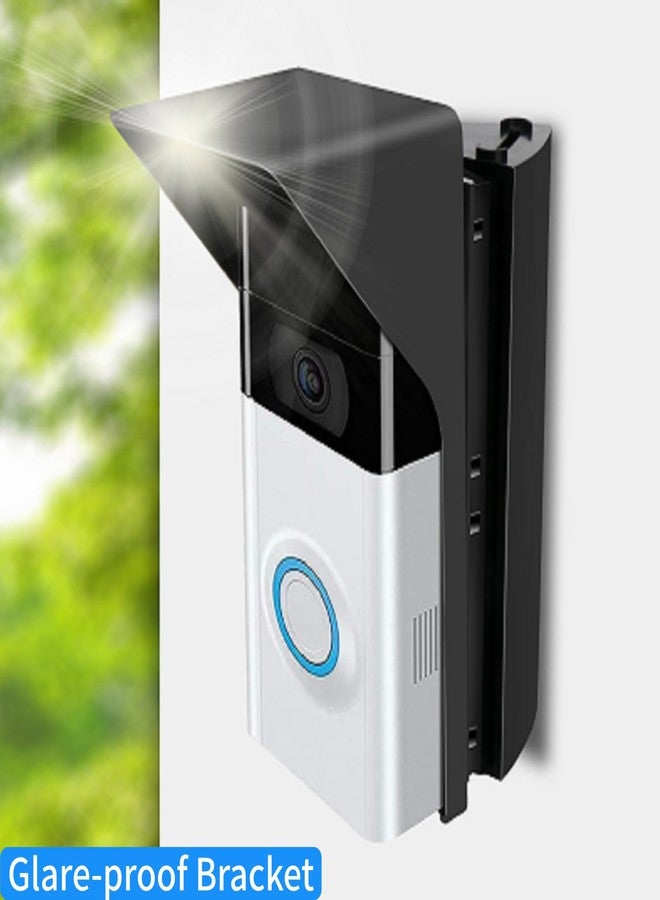 S7 Adjustable Angle Mounting Bracket Compatible with Video Doorbells 1/2/3/4, Replacement Angle Adjustable Video Doorbell Mounting Plate Bracket Wedge Kit with Rain Cover, Waterproof and Anti Glare - Image 2