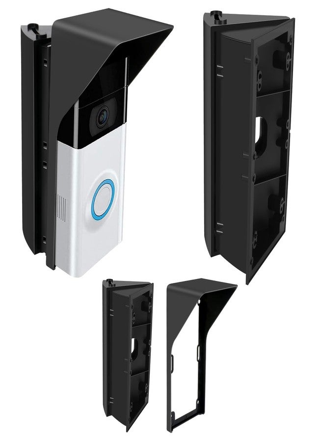 S7 Adjustable Angle Mounting Bracket Compatible with Video Doorbells 1/2/3/4, Replacement Angle Adjustable Video Doorbell Mounting Plate Bracket Wedge Kit with Rain Cover, Waterproof and Anti Glare - Image 1