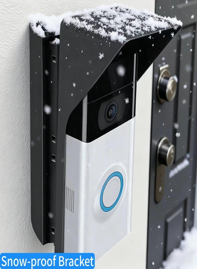 S7 Adjustable Angle Mounting Bracket Compatible with Video Doorbells 1/2/3/4, Replacement Angle Adjustable Video Doorbell Mounting Plate Bracket Wedge Kit with Rain Cover, Waterproof and Anti Glare - Image 4