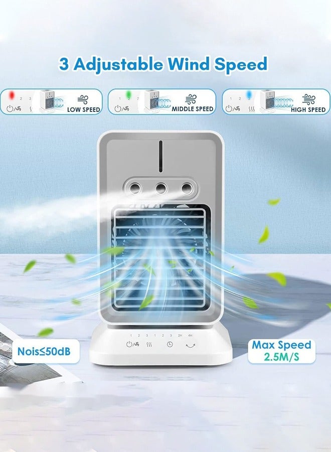 Joshberg Portable Air Conditioner Cooling Fan, Rechargeable Air Conditioner, Evaporative Mini Air Conditioner, 3 Mist Mode & 3 Win Speeds & 2-8H Timer, Personal Air Cooler with Humidifier for Bedroom Office, White  - Image 3