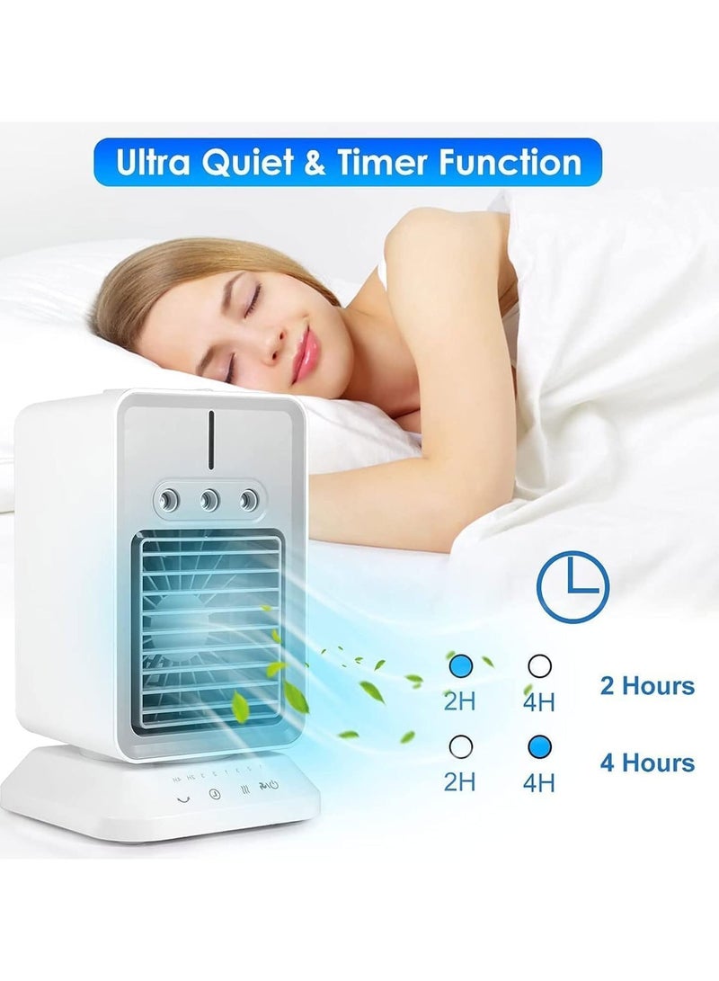 Joshberg Portable Air Conditioner Cooling Fan, Rechargeable Air Conditioner, Evaporative Mini Air Conditioner, 3 Mist Mode & 3 Win Speeds & 2-8H Timer, Personal Air Cooler with Humidifier for Bedroom Office, White  - Image 4
