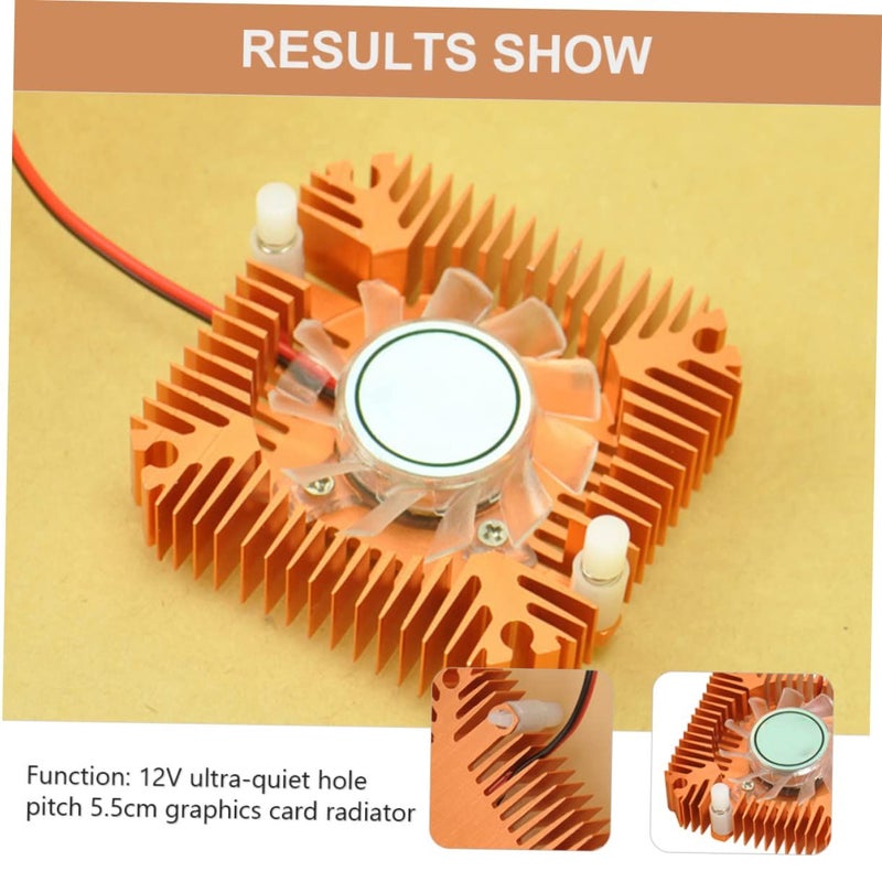 مبرد GPU 12V هادئ مع مشعاع مناسب لأجهزة الكمبيوتر المخصصة للألعاب العالية الأداء - Image 3