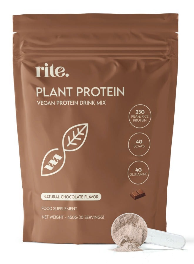 Rite Plant Protein Chocolate 450g (15 Servings)  - Image 1