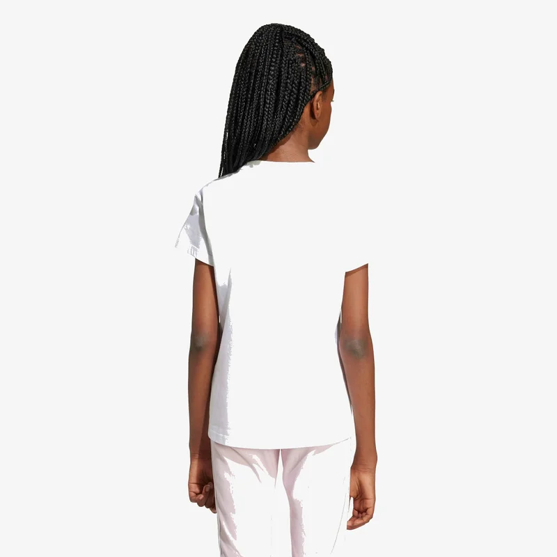 Adidas white/pink fusion Essentials T-Shirt Kids for Women | Best Price UAE
