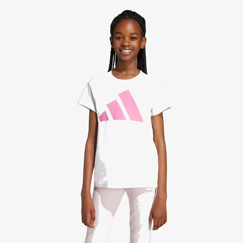 Adidas white/pink fusion Essentials T-Shirt Kids for Women | Best Price UAE